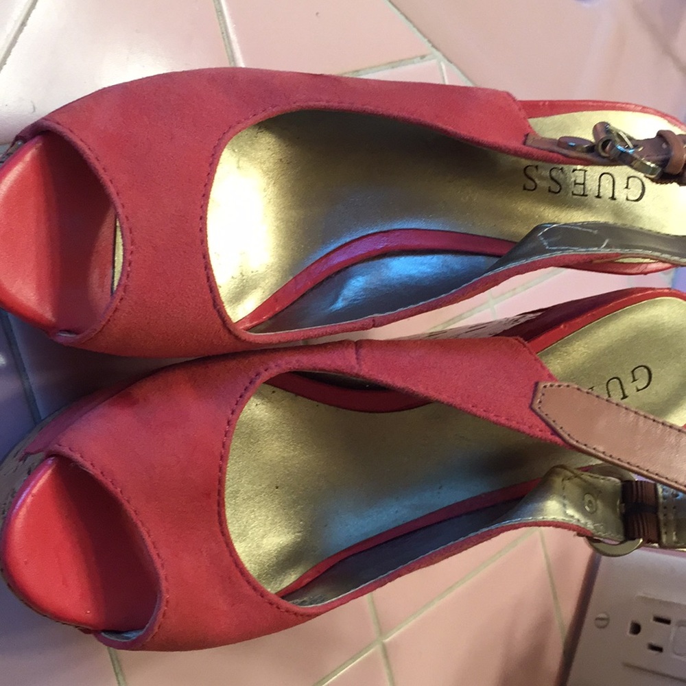 Pink Guess platforms (size 6.5)